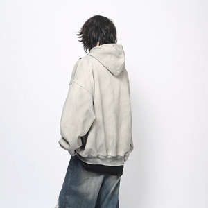 เสื้อฮู้ดผ้าเกล็ดปลาแบบมีซิปสำหรับผู้ชายและผู้หญิงเสื้อมีฮู้ดผ้าคอตตอนปักลายสไตล์ใหม่ดีไซน์100% - Product Image 6