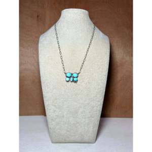 Collar de Mariposa de Plata de Ley y Turquesa Blue Ridge Talia Benally con Cadenas de Cuentas para Boda y Regalo - Product Image 3