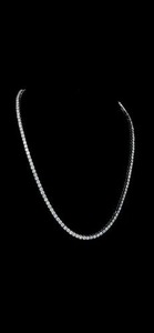 สร้อยคอเทนนิสสีขาวทอง14 KT 31.130 GM ทำในอินเดียหรูหรา partywear เครื่องประดับสำหรับผู้หญิงบรรจุกล่องเครื่องประดับชิ้นเดียวหรูหรา - Product Image 5