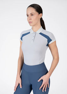 Camiseta de Equitación Atlética para Mujer, Ligera, de Manga Corta, Transpirable, de Tela Elástica, Capa Base para Montar a Caballo, OEM - Product Image 5