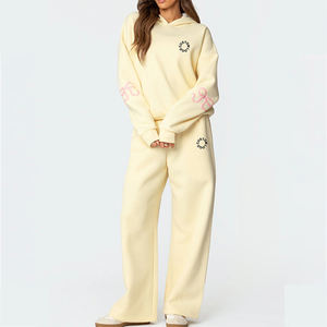 Conjunto de dos piezas, ropa de mujer, chándales personalizados para mujer, conjunto de chándales más barato al por mayor - Product Image 1