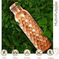 Botella de Agua de Cobre Moderna y Lujosa, Ecológica, Resistente al Calor, Apta para Lavavajillas y Microondas, para Deportes y Camping, 100% Pura y Saludable