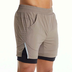 Pantalones Cortos Deportivos Casuales para Hombre, Cintura Media, Secado Rápido, Transpirables, Ligeros, para Gimnasio, Fitness, Running, Entrenamiento, con Cierre Lateral - Product Image 2