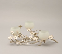 Porte-bougie élégant fait à la main, écologique, personnalisé, inspiré de la nature, avec des coupes en verre pour la décoration de la maison