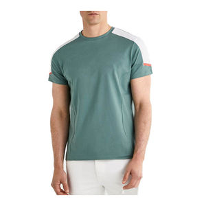 เสื้อยืดแขนสั้นผู้ชายแบบแห้งเร็วสั่งทำขายส่ง คุณภาพสูง ผ้าฝ้ายถัก 100% ปักตัวอักษร แบรนด์ส่วนตัวสั่งทำได้ - Product Image 4