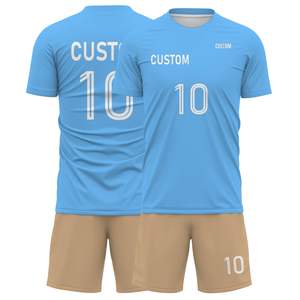 Conjunto de Camiseta y Pantalones Cortos de Fútbol Unisex, Estampado, Verano, 100% Poliéster, Secado Rápido, Personalizable, Venta al Por Mayor - Product Image 1