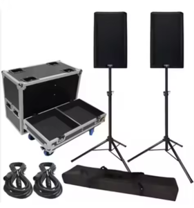 Brand New New All K12.2 K2 Series 12" Two-Way 2000W Powered Loudspeakers with Stands, <b>Cables</b>, & Tote <b>Bags</b> - Product Image 1