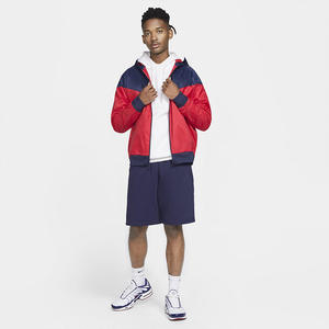 Veste coupe-vent d'extérieur pour hommes de marque personnalisée veste coupe-vent légère à capuche en tissu écologique imperméable pour l'hiver - Product Image 1