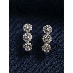Pendientes de Plata de Ley 925 de Primera Calidad para Mujeres y Niñas, con Oro de 14K y Diamantes, Diseño de Gota de Agua con Corte Princesa y Zafiro - Product Image 2
