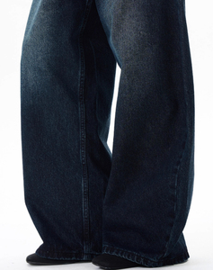 American Jeans Mujer Marca de moda de clase alta Ruffian Fried Street Scimitar Pantalones Pareja Pantalones Hoz Jeans - Product Image 5