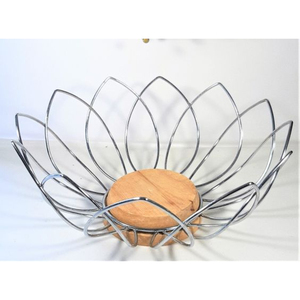 Cesta de fruta de alambre de metal de forma redonda, diseño de tendencia, utensilios de cocina, cesta de fruta para accesorios para el hogar de Indian Metal world - Product Image 2