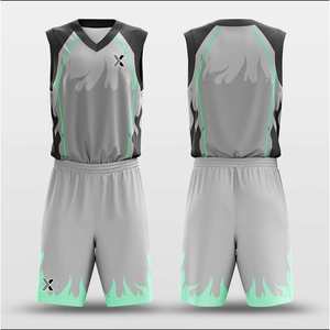 ออกแบบเสื้อบาสเก็ตบอล Ghost Fire แบบกำหนดเองสำหรับเสื้อทีมกีฬา - Product Image 4