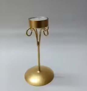 เชิงเทียนอลูมิเนียมเจ็ดเทียนพื้นสีทองตกแต่งบ้านงานแต่งงานและคริสต์มาส - Product Image 6