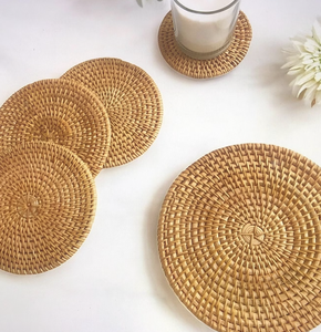 Utilisation de restaurant de protection contre l'usure de table de sous-verres de salle à manger en rotin - Product Image 2