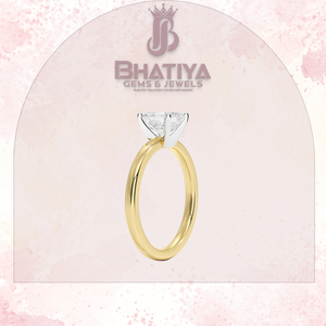 Asscher Cut Lab Grown Diamond Solitaire Ring 14K 18K Gold Engagement Fine Jewelry Wholesale Custom OEM Manufacturer - Product Image 2