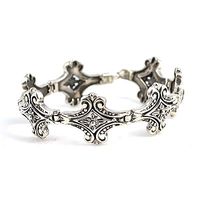 Pulsera de Plata de Ley 925 de Inspiración Otomana, Oxidada en Negro, 1.9 cm de Grosor, Joyería Cultural Coleccionable para Mujer