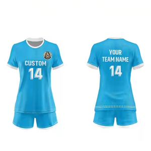 Ensemble respirant complet de sublimation uniforme de football impression numérique conception personnalisée femmes maillot de football uni kit de vêtements de sport pour dames - Product Image 2