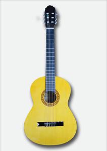 Klasikpro กีตาร์คลาสสิค40นิ้วทำด้วยมือกีตาร์อะคูสติกทำจากไนลอนพร้อมคอร์ดคอร์ดคอร์ด4สาย - Product Image 4