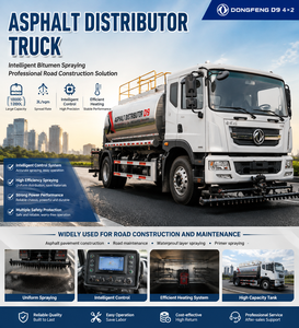 รถบรรทุกจ่ายยางมะตอยอัจฉริยะ Dongfeng D9 4x2 12000 ลิตร พร้อมปืนฉีดแบบมือถือ - Product Image 1