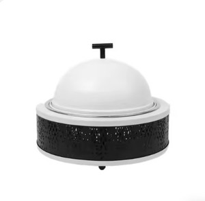 Cazuela elegante artesanal de calidad superior, servidor de alimentos de Metal de color blanco para mesa, ollas calientes de Metal elegantes, calentador de alimentos - Product Image 4