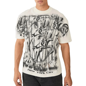 Venta al por mayor de camisetas de algodón para hombre liso en blanco de manga corta de gran tamaño deportes gimnasio moda casual ropa impresa personalizada - Product Image 5