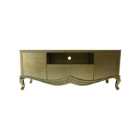 Meuble de salon en bois de palissandre sculpté, meuble TV couleur feuille d'argent, sur mesure