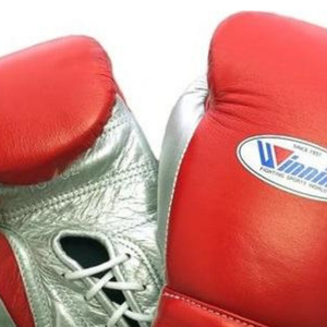Gants de boxe à lacets Winning, rouge argent, cuir véritable de qualité supérieure, gants d'entraînement de combat professionnels, gants de sparring, 8oz 10oz 12oz 14oz 16oz - Product Image 3