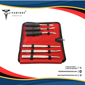 Juego de elevador de 6 piezas de acero inoxidable de alta calidad, instrumentos quirúrgicos veterinarios, equinos dentales incisivos/diente de lobo veterinario - Product Image 3