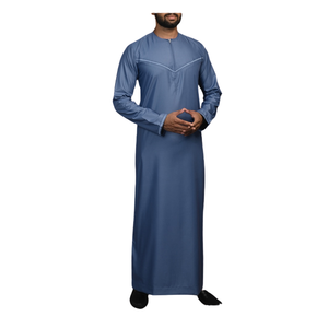 Exportation directe inde Vêtements musulmans de style traditionnel Jubba en soie de haute qualité personnalisés pour adultes et garçons Style long décontracté - Product Image 1