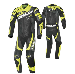 Traje de Motociclismo de Cuero Vacuno Personalizado de Alta Calidad Internacional para Hombre, Ropa Deportiva Cortavientos de Una Pieza, Aprobado, Talla Grande - Product Image 1