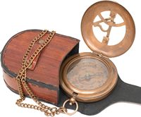 Antique Vintage Sundial Compass Handcrafted Brass Pocket Sun Dial Unique Steampunk Bronze Anniversary Gift for Men