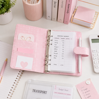 Cuaderno de Planificación Financiera Personalizado A5 de Hojas Sueltas con Tapa Dura de Cuero, Libro de Registro de Trabajo con Múltiples Ranuras, Cuaderno de Contabilidad Transfronterizo
