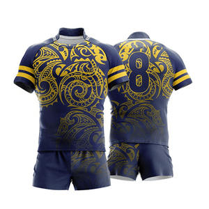 Vente en gros de maillots de rugby personnalisés imprimés par sublimation pour femmes, ensemble uniforme de rugby pour femmes - Product Image 1