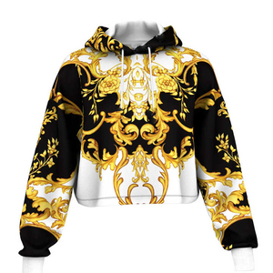 Top corto de sublimación para mujer, el mejor Material de alta calidad, Sudadera con capucha de manga larga, transpirable, sostenible, superventas, Sudadera con capucha para mujer - Product Image 4