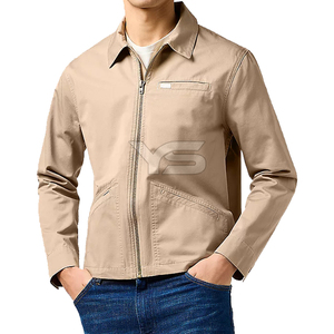 Veste en jean pour hommes de haute qualité en tissu enduit Style décontracté avec bouton décoration lavé Technics ODM approvisionnement pour toutes les saisons - Product Image 3