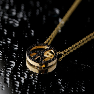 Colgante de Plata de Ley 925 con piedra de circonita negra, colgante con símbolo de la paz, turco, hecho a mano, venta al por mayor - Product Image 4