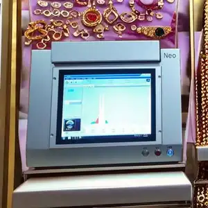 ماكينة اختبار نقاء الذهب الصغيرة من ألفا ، آلة تحليل القيراط واختبار الذهب بدقة عالية ، اختبار المجوهرات