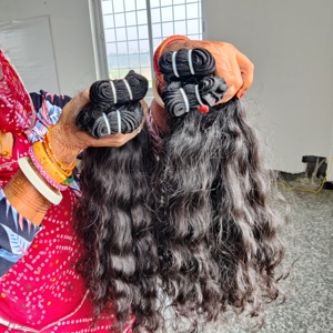 Extensiones de cabello humano ondulado de cuerpo vietnamita virgen 100% sin procesar, máquina de trama doble de Color Natural crudo para mujeres, cabello indio - Product Image 2
