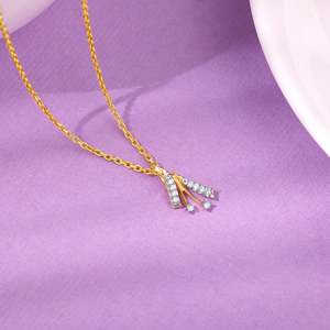 Heer by GIVA Lab Bague en or avec deux diamants - Product Image 2