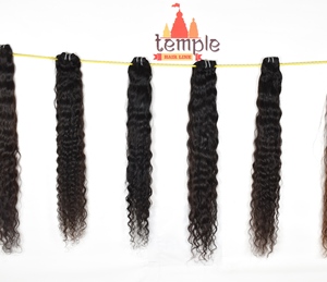 Extensions de cheveux humains indiens Remy en gros, alignées sur les cuticules, non traitées, pleine dentelle, ondulées - Product Image 2
