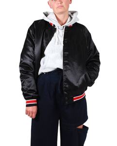 Alta calidad 2025 venta al por mayor satén Varsity Letterman béisbol bordado parche chaqueta de bombardero para los hombres - Product Image 3