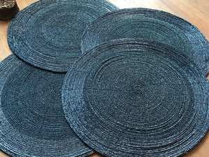 Mantel Individual con cuentas, cargador redondo hecho a mano para comedor de lujo y decoración de vacaciones, pieza única hecha a mano con cuentas, mantel, inauguración de la casa - Product Image 5