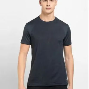 Camisetas de peso pesado de gran tamaño para hombre 180 gramos hombro caído logotipo personalizado camiseta lisa ajustada hecha en la India - Product Image 1