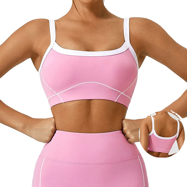 Women s Contrast Stripe Yoga Top Stylish Workout and Fitness Activewear