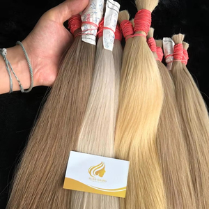 Extensions de cheveux Remy 100% donneur unique de haute qualité fabriquées au Vietnam, double trame, cheveux humains vierges, tissage soyeux, teints/blanchis - Product Image 1