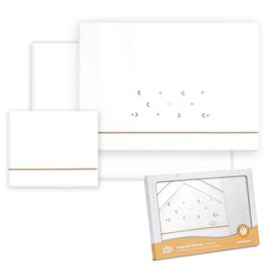 Juego de 3 Piezas de Ropa de Cama 100% Algodón para Cuna, Técnica de Tejido - Modelo ESTRELLA-LUNA - Product Image 1