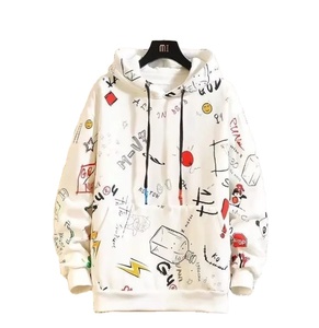 Sweats à capuche personnalisés de haute qualité Impression lourde Mode Pull Over Hoodies Hommes Loose Casual Hoodies Hommes - Product Image 5