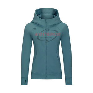Sudadera con capucha transpirable y mejor calentamiento para mujeres en diferentes colores Sudadera con cremallera en algodón - Product Image 4