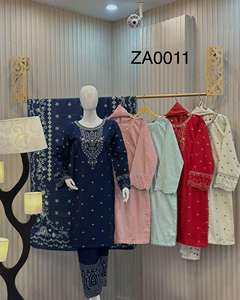 SSumaira Collection Broderie Khaddar de luxe 3 pièces Plazo Salwar Kameez Outfit Vêtements d'hiver élégants pour les femmes, 4 options de couleur - Product Image 4