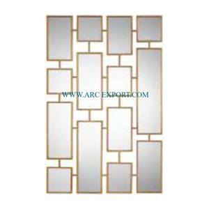 Marco chapado en oro de Metal antiguo, espejo de pared elegante para interiores y exteriores para el hogar de lujo, diseño admirable, espejo de nueva apariencia hecho a mano - Product Image 4